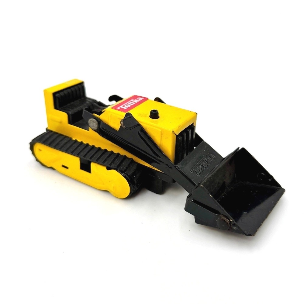 Vintage 1970-73 Tonka Pressed Steel Mini Front Loader -‎ missing a tread (track)